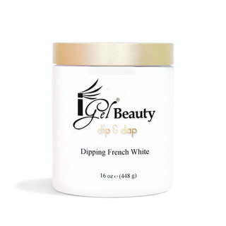 iGel DIPPING POWDER FRENCH WHITE - 16 OZ REFILL - BEST FOR FRENCH SMILE LINE