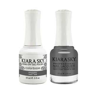 Kiara Sky Gel Nail Polish Duo - 434 Gray Colors - Styleletto