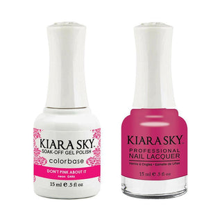 Kiara Sky Gel Nail Polish Duo - 446 Pink Neon Colors - Dont Pink AboutIt