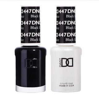 DND Gel Nail Polish Duo - 447 Black Colors - Black Licorice