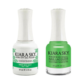 Kiara Sky Gel Nail Polish Duo - 448 Green Neon Colors - Green With Envy