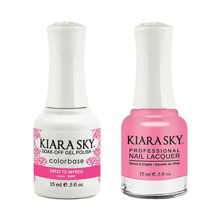 Kiara Sky Gel Nail Polish Duo - 449 Pink Colors - Dress ToImpress