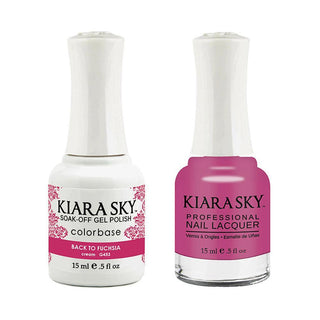 Kiara Sky Gel Nail Polish Duo - 453 Pink Colors - Back To Fuchsia