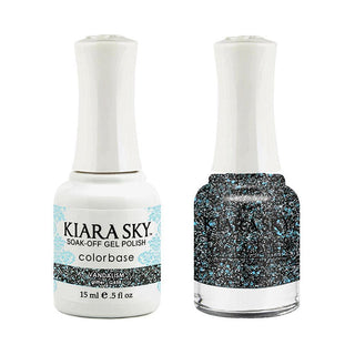 Kiara Sky Gel Nail Polish Duo - 458 Blue Glitter Colors - Vandalism