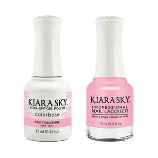 Kiara Sky Gel Nail Polish Duo - 491 Pink Colors - Pink Powderpuff