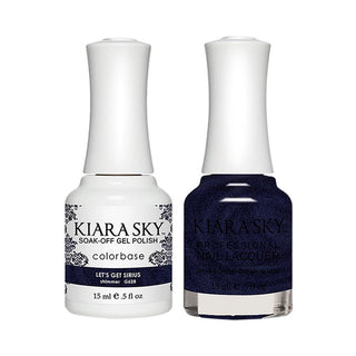 Kiara Sky Gel Nail Polish Duo - 628 Purple Glitter Colors - Let's Get Sirius