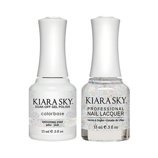 Kiara Sky Gel Nail Polish Duo - 630 Glitter Multi Colors - Shooting Star
