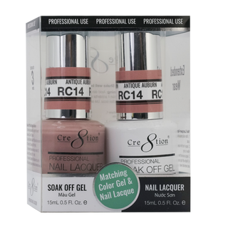 Cre8tion Soak Off Gel Matching Pair Rustic Collection 0.5oz RC14