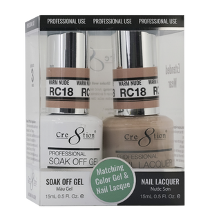 Cre8tion Soak Off Gel Matching Pair Rustic Collection 0.5oz RC18
