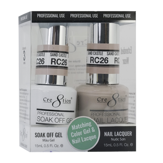 Cre8tion Soak Off Gel Matching Pair Rustic Collection 0.5oz RC26