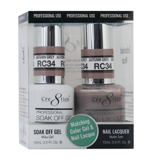Cre8tion Soak Off Gel Matching Pair Rustic Collection 0.5oz RC34
