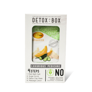 SpaRedi Detox In A Box, Pedicure 4 Steps, Cucumber Melon OK0325MD