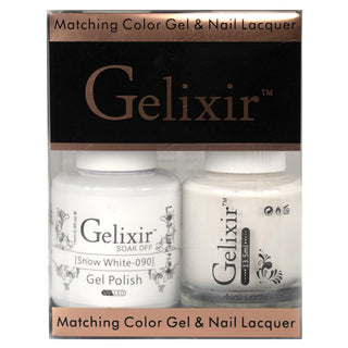 GELIXIR - Gel Nail Polish Matching Duo - 090 Snow White