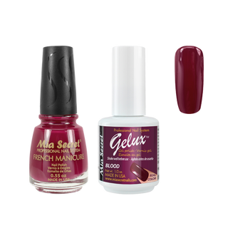 Mia Secret - The Match (Gelux and French Manicure Combo) Blood