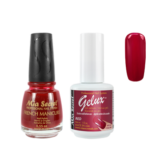 Mia Secret - The Match (Gelux and French Manicure Combo) Red