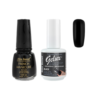 Mia Secret - The Match (Gelux and French Manicure Combo) Black