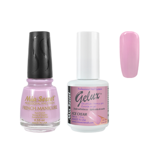 Mia Secret - The Match (Gelux and French Manicure Combo) Ice Cream