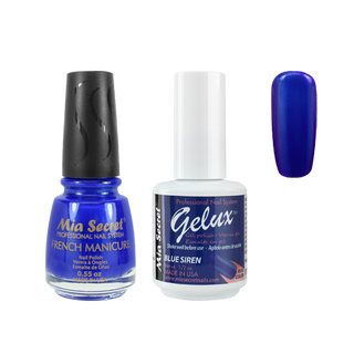 Mia Secret - The Match (Gelux and French Manicure Combo) Blue Siren