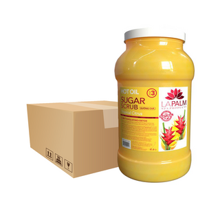 Lapalm Hot Oil Pedicure Sugar Scrub, Tropical Citrus 128oz Case of 4