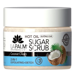 La Palm Hot Oil Sugar Scrub Coconut Cream 12 Oz.