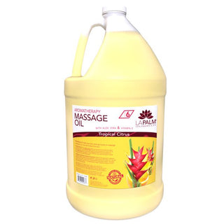 Lapalm Massage Oil Gallon, Tropical Citrus Aroma