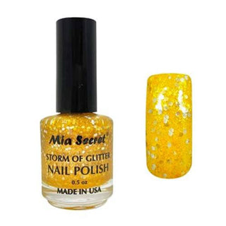 MIA SECRET Glitter Ink Nail Polish - Gold 0.5oz.
