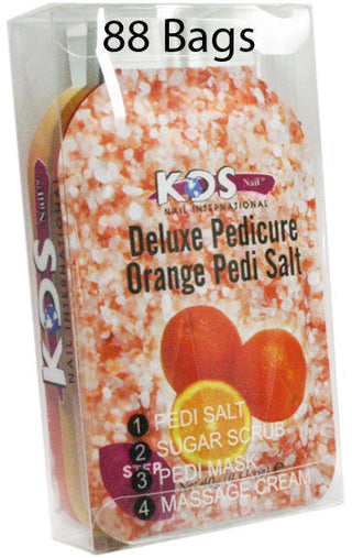 Deluxe Pedicure Kit - Orange - 4 In 1 - 88 Bags