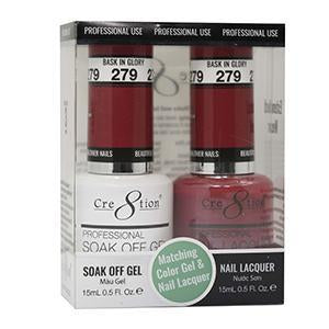 Cre8tion Soak Off Gel Matching Pair 0.5oz 279 BASK IN GLORY