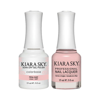 Kiara Sky Gel Nail Polish Duo - 557 Pink Neutral Colors - Petal Dust