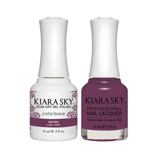 Kiara Sky Gel Nail Polish Duo - 574 Purple Colors - Smitten