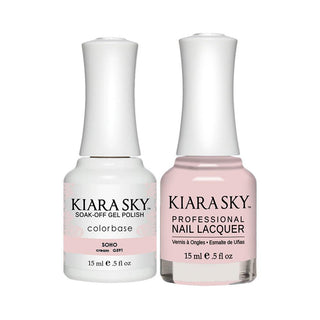 Kiara Sky Gel Nail Polish Duo - 591 Beige Neutral Colors - Soho