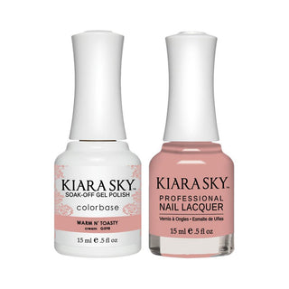 Kiara Sky Gel Nail Polish Duo - 598 Brown Colors - Warm N' Toasty