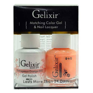 GELIXIR - Gel Nail Polish Matching Duo - 055 Outrageous Orange