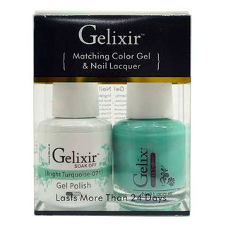 GELIXIR - Gel Nail Polish Matching Duo - 071 Bright Turquoise