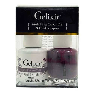 GELIXIR - Gel Nail Polish Matching Duo - 076 Old Mauve