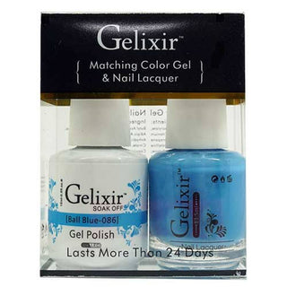 GELIXIR - Gel Nail Polish Matching Duo - 086 Ball Blue