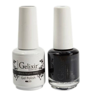GELIXIR - Gel Nail Polish Matching Duo - 089 Black Night