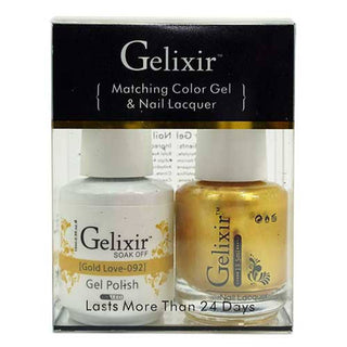 GELIXIR - Gel Nail Polish Matching Duo - 092 Gold Love