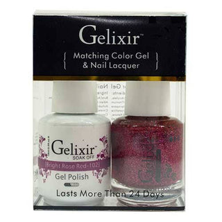 GELIXIR - Gel Nail Polish Matching Duo - 102 Bright Rose Red