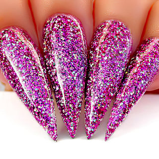 Kiara Sky Gel Nail Polish Duo - 430 Glitter Purple Colors - Purple Spark