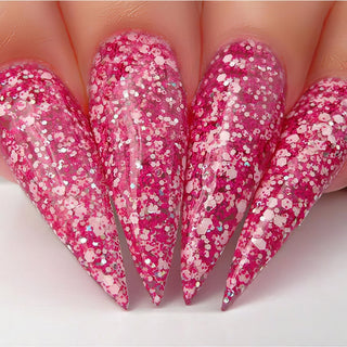 Kiara Sky Gel Nail Polish Duo - 498 Pink Glitter Colors - Confetti