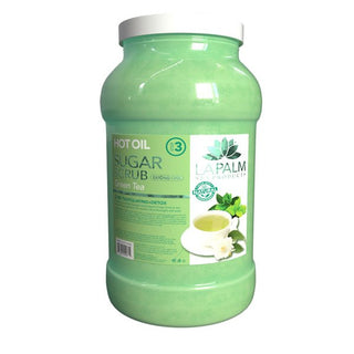 Lapalm Hot Oil Pedicure Sugar Scrub, Green Tea 128oz Case of 4