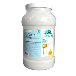 Lapalm Hot Oil Pedicure Sugar Scrub, Milk & Honey 128oz Case of 4