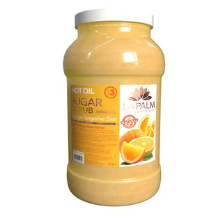 Lapalm Hot Oil Pedicure Sugar Scrub, Orange Tangerine 128oz Case of 4