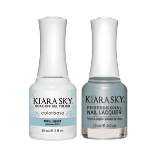 Kiara Sky Gel Nail Polish Duo - 581 Blue Colors - Thrill Seeker