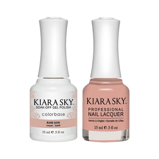 Kiara Sky Gel Nail Polish Duo - 605 Brown Colors - Bare-Skin