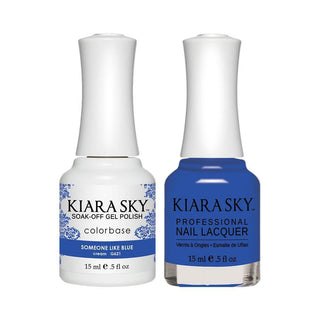 Kiara Sky Gel Nail Polish Duo - 621 Blue Colors - Someone like Blue